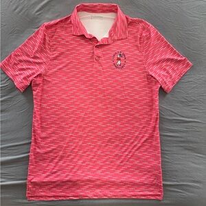 US Open Men's Pink Patterned Polo Shirt